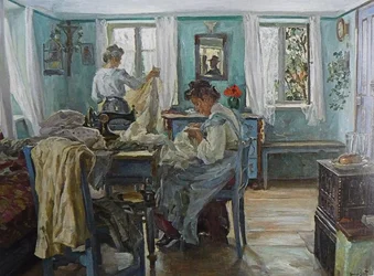 Näherinnen im Raum